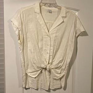 White Beach Button Down